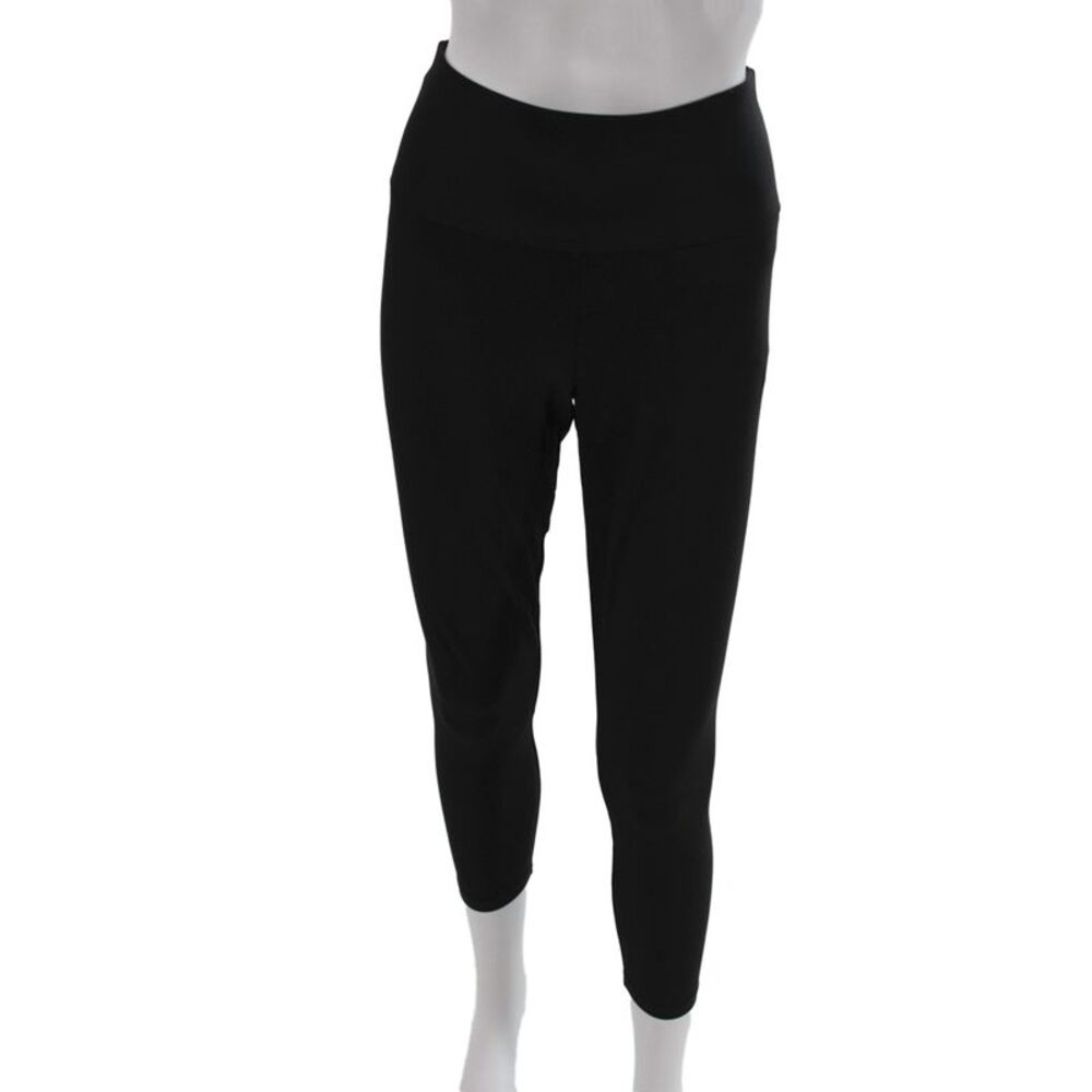 Sympli Womens Cropped Leggings Black Athleisure Size 10